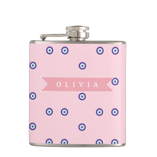 Cantil Olho Grego Personalizado Rosa Fofo Presente Custom