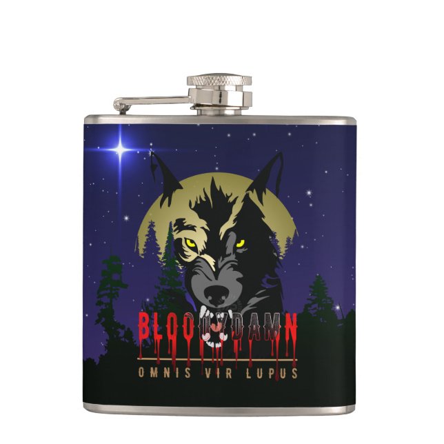 Cantil Omnis vir Lupus | Frasco de vinilo (Frente)