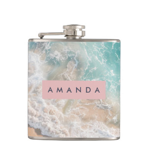 Cantil Onda do Oceano Turquesa Personalizada Praia