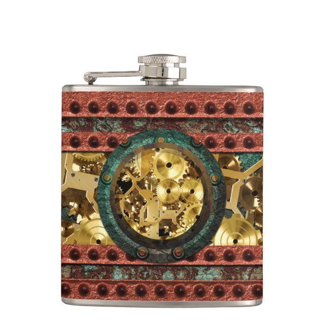 Cantil Opções de Flask Molhadas Steampunk 4 (Frente)