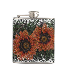 Cantil Orange Daisy Balls Hip Flask