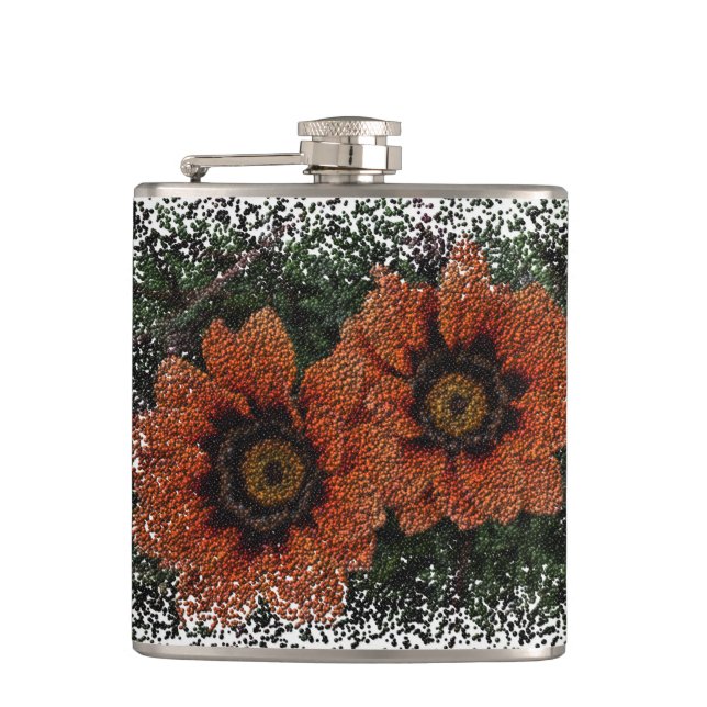 Cantil Orange Daisy Balls Hip Flask (Frente)