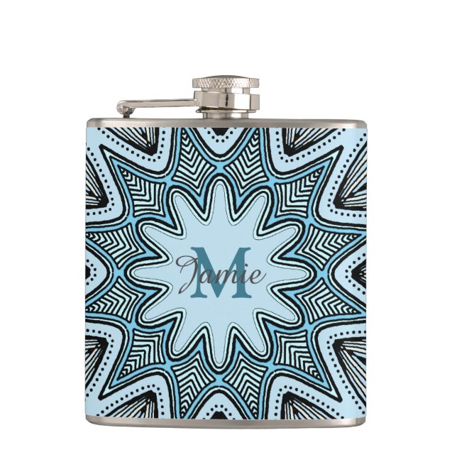 Cantil Ornate Blue Monogram Mandala Personalised (Frente)