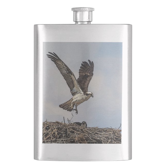 Cantil Osprey em um ninho (Frente)