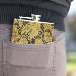 Cantil Ouro Floral Padrão Oriental Fllower