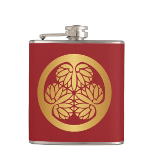 Cantil Ouro japonês da crista da família de Tokugawa Aoi