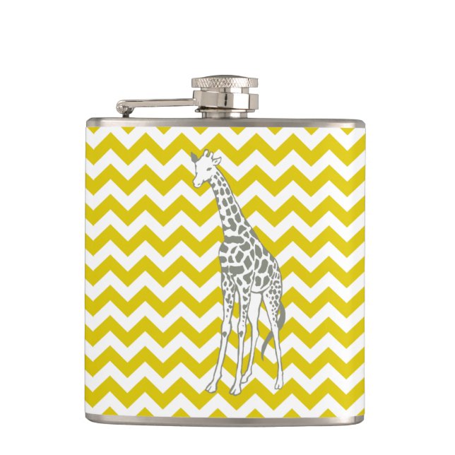 Cantil Ouro Poppy Safari Chevron com Pop Art Giraffe (Frente)