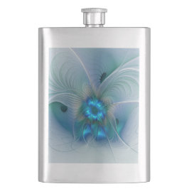 Cantil Ovações de Pé, Fractal Azul Turquesa Abstrato