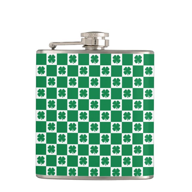 Cantil Padrão aproximado de Shamrock verde e branco verif (Frente)