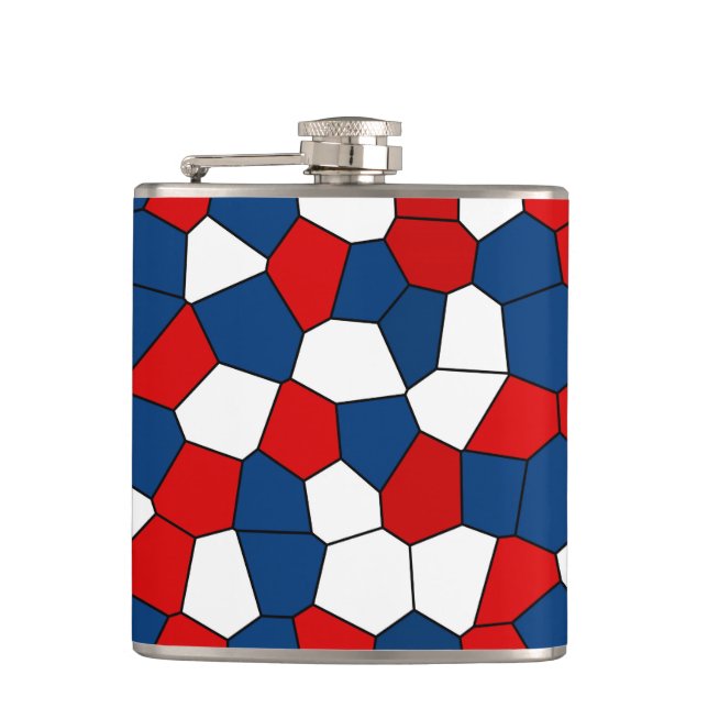 Cantil Padrão Branco Azul Vermelho (Frente)