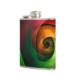 Cantil Padrão de Abstrato de Arte Vermelha Verde Floral M