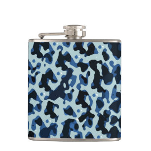 Cantil Padrão de Abstrato de Camo Preto Azul