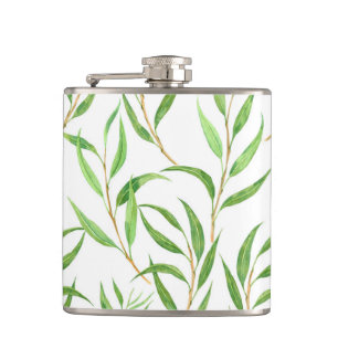 Cantil Padrão de aquarela Eucalyptus em branco