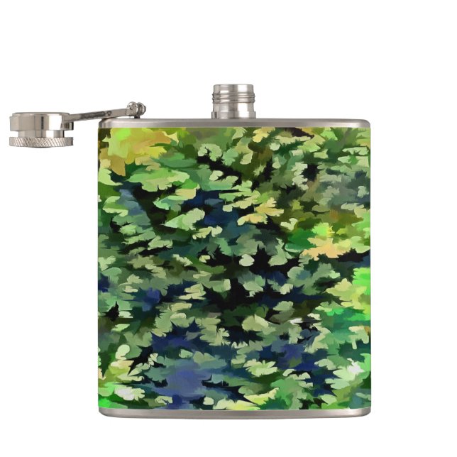 Cantil Padrão de Camuflagem Verde e Azul (Aberto)