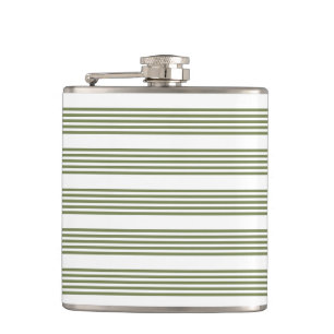 Cantil Padrão de cinco faixas verde-oliva e branco