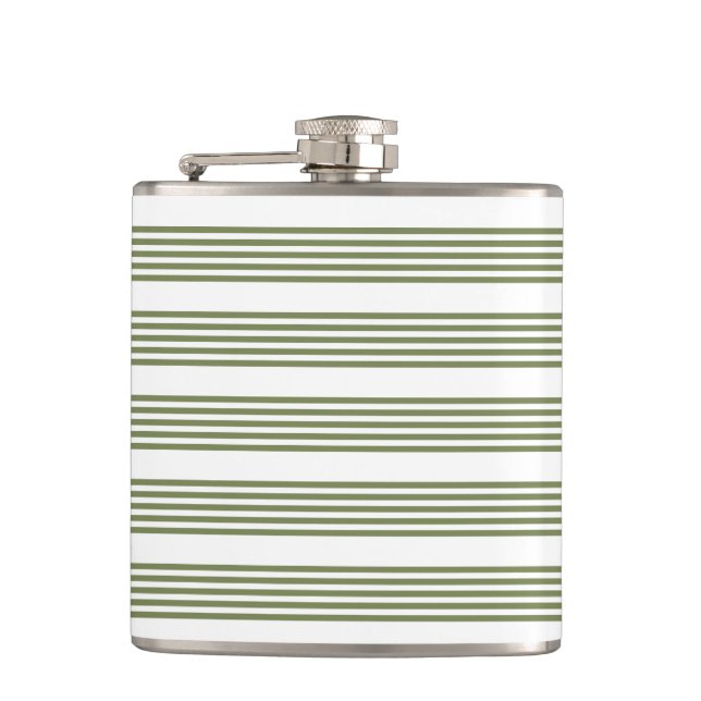 Cantil Padrão de cinco faixas verde-oliva e branco (Frente)