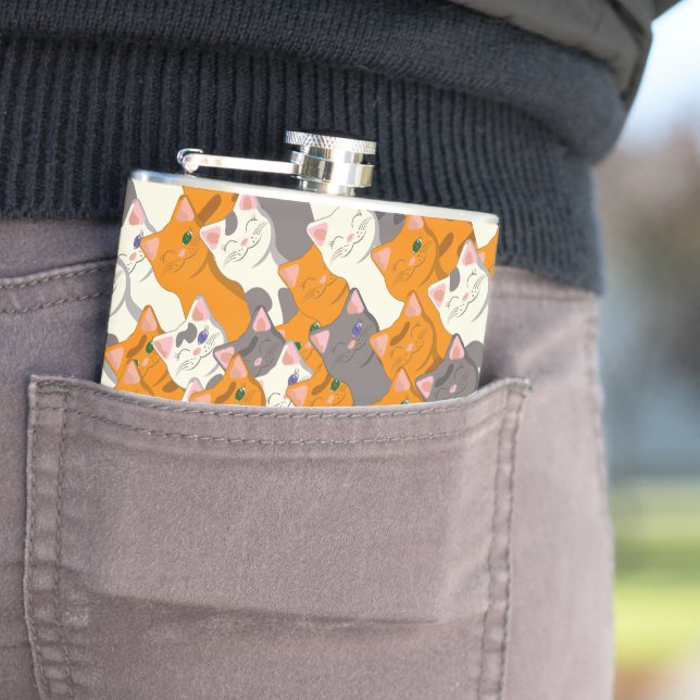 Cantil Padrão de diagonal do gato preto branco do Ginger (In Situ)