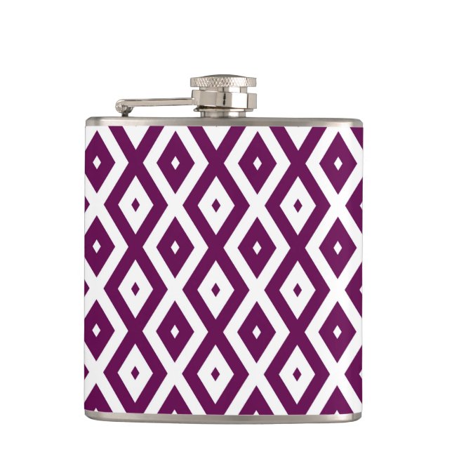 Cantil Padrão de diamante branco e roxo de ameixa (Frente)