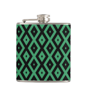 Cantil Padrão de diamante verde e preto