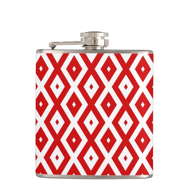 Cantil Padrão de diamante vermelho e branco (Frente)