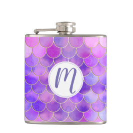 Cantil Padrão de Escala de Sereia Ultra Violet e Dourada