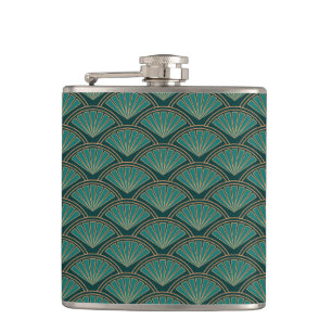 Cantil Padrão de estilo Art Deco em cor verde real