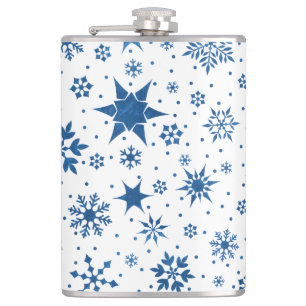 Cantil Padrão de Floco de Neve Azul