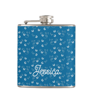 Cantil Padrão de Flor Azul Bonito Personalizado