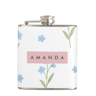 Cantil Padrão de Flor Selvagem Azul Personalizado
