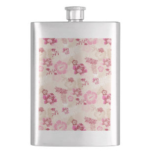 Cantil Padrão de flores modernas cor-de-rosa fofo
