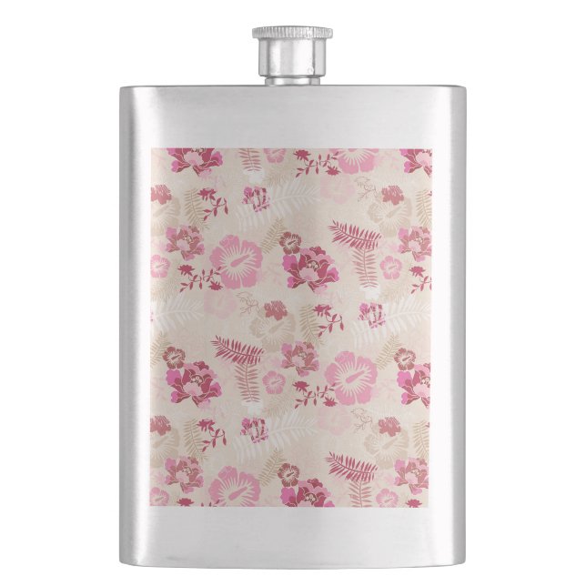 Cantil Padrão de flores modernas cor-de-rosa fofo (Frente)