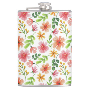 Cantil Padrão de Flores Rosa Aquarela-69677