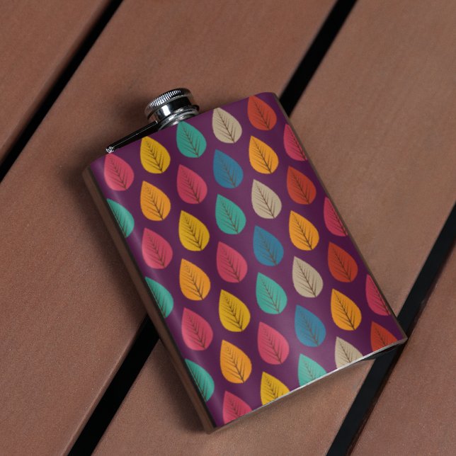 Cantil Padrão de Folhas de outono (leaves flask)