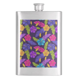 Cantil Padrão de Folhas e Flores Tropicais-23857