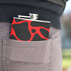 Cantil Padrão de girafa vermelha e preta de impressões an