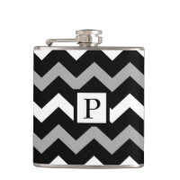 Padrão de Impressão Chevron Preto Branco e Cinza