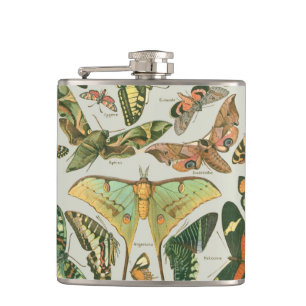 Cantil Padrão de Impressão de Borboleta Mariposa Vintage