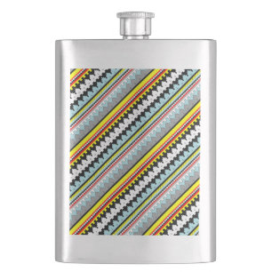 Cantil Padrão de listras geométricas colorido, maiúscu