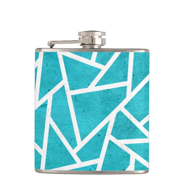Cantil Padrão de mosaico azul-esverdeado e branco (Frente)