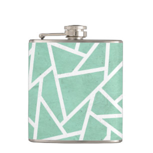 Cantil Padrão de mosaico branco e verde da Casa da Moeda