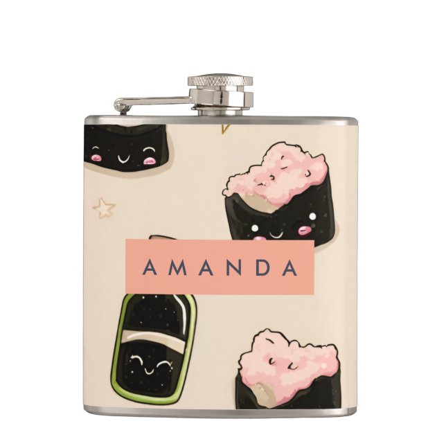 Cantil Padrão de Sushi Adorável Personalizado e Molho de  (Frente)