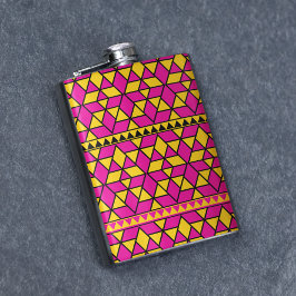 Cantil Padrão de triângulos rosa e amarelo