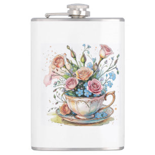 Cantil Padrão de Videira Floral – Arte Boho de Aquarela S