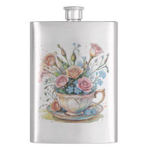 Cantil Padrão de Vinha Floral - Molho de Aquarela Arte Bo