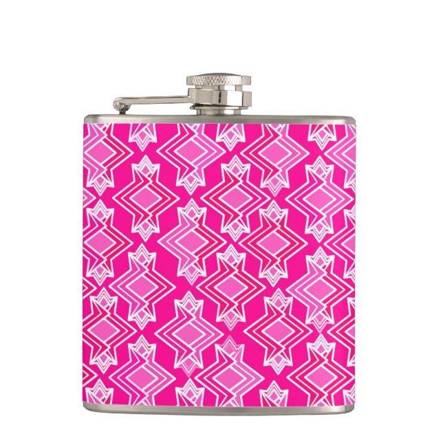 Cantil Padrão de Wallpaper Art Deco, cor-de-rosa Fuchsia (Frente)