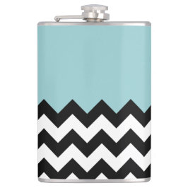 Cantil Padrão de ziguezague preto e branco, Chevron, azul