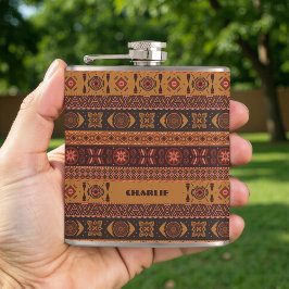 Cantil Padrão Étnico Tribal Boho de Terracota Tradicional
