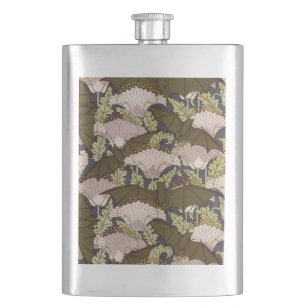 Cantil Padrão Floral Art Nouveau Vintage de Morcego e Pap