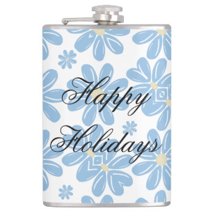 Cantil Padrão Floral Azul - Frasco Personalizado