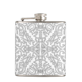 Cantil Padrão Floral Cinza Minimalista